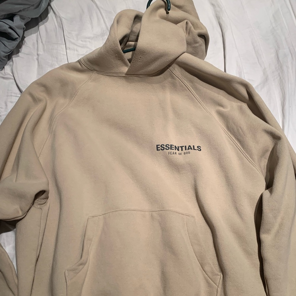 Essentials hoodie in beige color